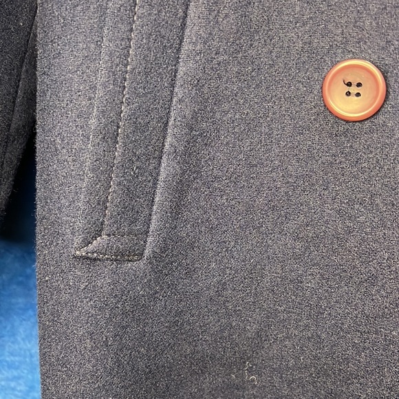Vintage Pendleton 100% virgin Wool size 6 navy double breasted Pea Coat - Picture 4 of 9